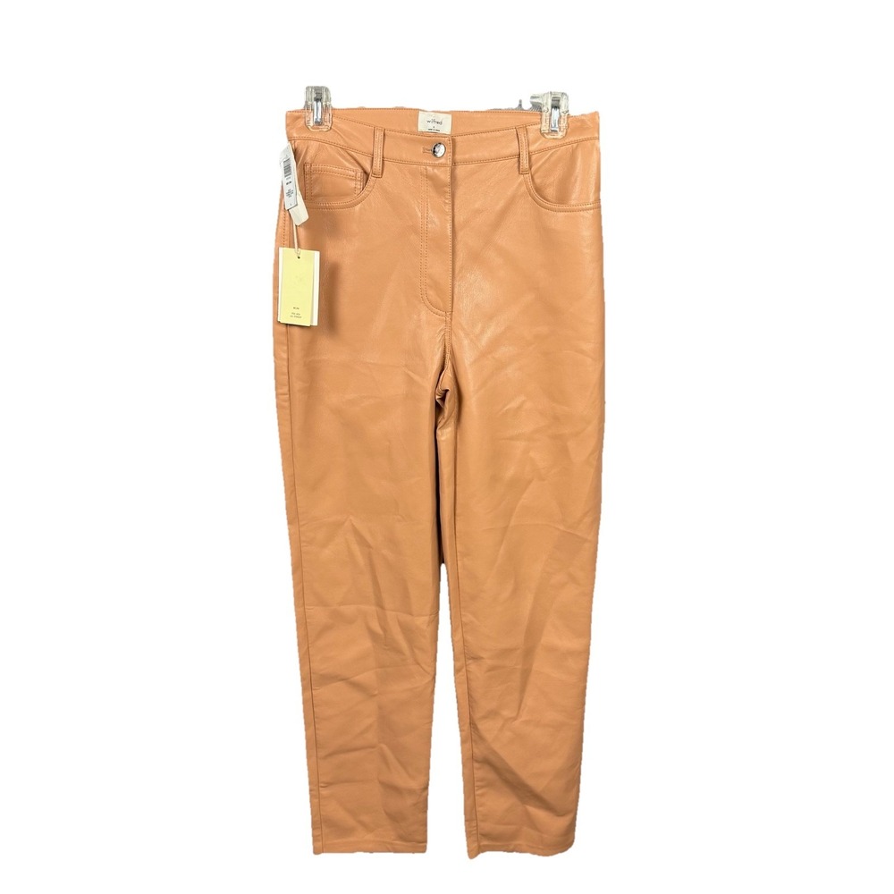 Wilfred Women's 6 The‎ Melina Pant High Waisted Vegan Leather Pants Straight Leg